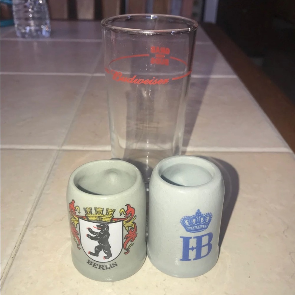 Bundle of Three Bar Glassware 2 Mini Beer Mugs